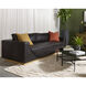 Anakin Light Oak / Tuscany Warm Black Leather Sofa